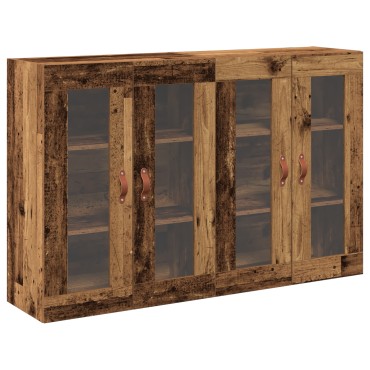 vidaXL Τοίχου Ντουλάπες 2 τεμ. Παλιό Ξύλο 69.5x34x90cm Επεξεργασμένο Ξύλο