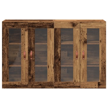 vidaXL Τοίχου Ντουλάπες 2 τεμ. Παλιό Ξύλο 69.5x34x90cm Επεξεργασμένο Ξύλο