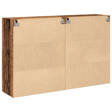 vidaXL Τοίχου Ντουλάπες 2 τεμ. Παλιό Ξύλο 69.5x34x90cm Επεξεργασμένο Ξύλο