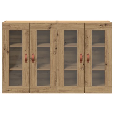 vidaXL Τοίχου Cabinets 2 τεμ. Καρυδιά 69,5x34x90cm Κατασκευασμένο Ξύλο