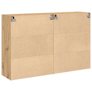 vidaXL Τοίχου Cabinets 2 τεμ. Καρυδιά 69,5x34x90cm Κατασκευασμένο Ξύλο