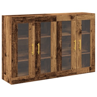 vidaXL Τοίχου Ντουλάπες 2 τεμ. Παλιό Ξύλο 69,5x34x90cm Κατασκευασμένο Ξύλο