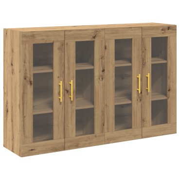 vidaXL Κρεμαστά Ντουλάπια 2 τεμ. Καρυδιά 69,5x34x90cm Επεξεργασμένο Ξύλο