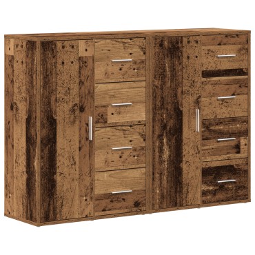 vidaXL Σερβάν 2 τεμ. Παλιό Ξύλο 60x31x84cm Μηχανευμένο Ξύλο