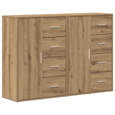 vidaXL Παρθένα έπιπλα 2 τεμ. Καρυδιά 60x31x84cm Επεξεργασμένο ξύλο