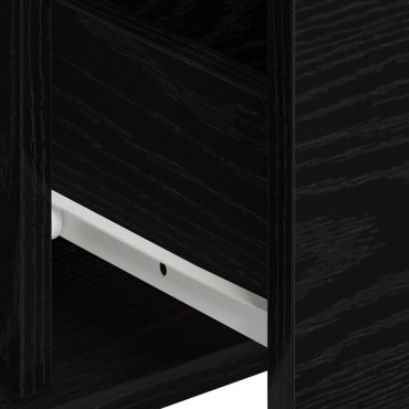 vidaXL Μπουφέδες 2 τεμ. Μαύρος Δρυς 60x31x84cm Συνθετικό ξύλο