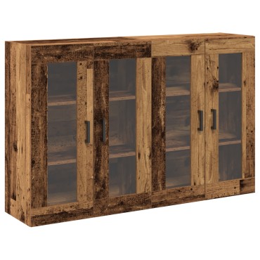 vidaXL Τοίχου Ντουλάπια 2 τεμ. Παλιό Ξύλο 69,5x34x90cm Επεξεργασμένο Ξύλο