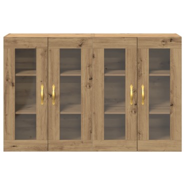 vidaXL Τοίχου Ντουλάπες 2 τεμ. Καρυδιά 69,5x34x90cm Επεξεργασμένο ξύλο