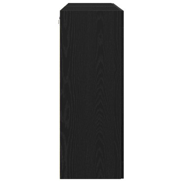 vidaXL Τοίχου ντουλάπες 2 τεμ. Μαύρη Δρυς 69,5x34x90cm Κατασκευασμένο ξύλο
