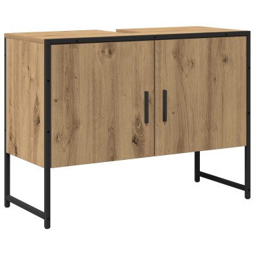 vidaXL Σετ μπάνιου 2 τεμαχίων από τεχνητό ξύλο Artisan Oak