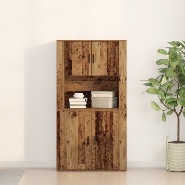 vidaXL Υψηλό Κιβώτιο Παλιού Ξύλου 80x33x150cm Κατασκευασμένο από Ξύλο Συνθετικής Ύλης 1 τεμ.