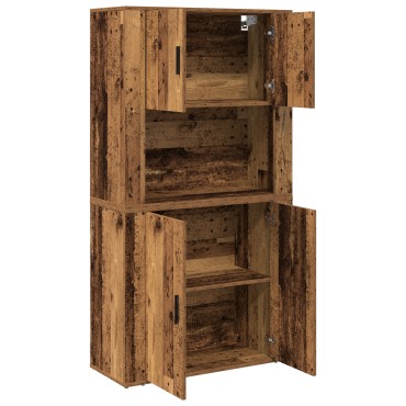 vidaXL Υψηλό Κιβώτιο Παλιού Ξύλου 80x33x150cm Κατασκευασμένο από Ξύλο Συνθετικής Ύλης 1 τεμ.