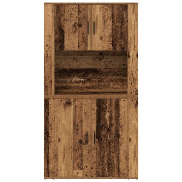 vidaXL Υψηλό Κιβώτιο Παλιού Ξύλου 80x33x150cm Κατασκευασμένο από Ξύλο Συνθετικής Ύλης 1 τεμ.