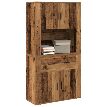 vidaXL Υψηλό ντουλάπι Παλαιού Ξύλου 80x33x150cm Κατασκευασμένο Υλικό 1 τεμ.