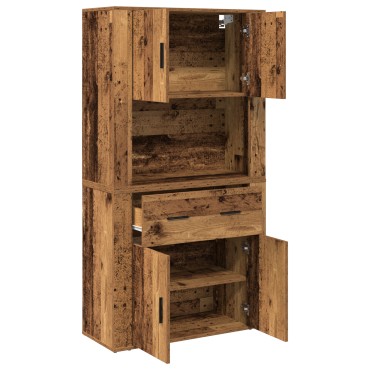 vidaXL Υψηλό ντουλάπι Παλαιού Ξύλου 80x33x150cm Κατασκευασμένο Υλικό 1 τεμ.