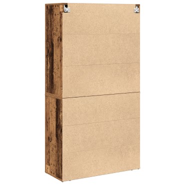 vidaXL Υψηλό ντουλάπι Παλαιού Ξύλου 80x33x150cm Κατασκευασμένο Υλικό 1 τεμ.