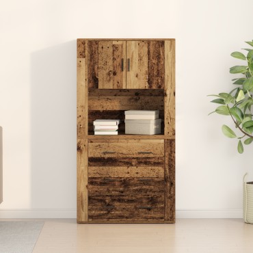 vidaXL Υψηλό Έπιπλο Παλιού Ξύλου 80x33x150cm Κατασκευασμένη Ξυλεία 1 τεμ.