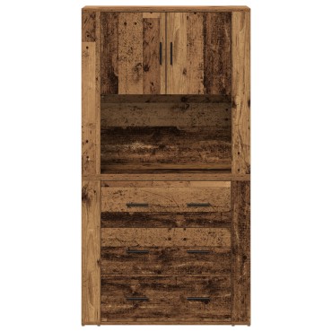 vidaXL Υψηλό Έπιπλο Παλιού Ξύλου 80x33x150cm Κατασκευασμένη Ξυλεία 1 τεμ.