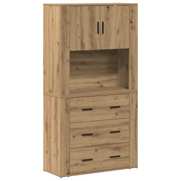 vidaXL Υψηλή Ντουλάπα Artisan Oak 80x33x150cm Επεξεργασμένο Ξύλο 1 τεμ.