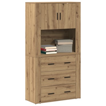 vidaXL Υψηλή Ντουλάπα Artisan Oak 80x33x150cm Επεξεργασμένο Ξύλο 1 τεμ.