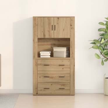 vidaXL Υψηλή Ντουλάπα Artisan Oak 80x33x150cm Επεξεργασμένο Ξύλο 1 τεμ.