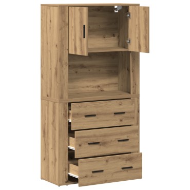 vidaXL Υψηλή Ντουλάπα Artisan Oak 80x33x150cm Επεξεργασμένο Ξύλο 1 τεμ.