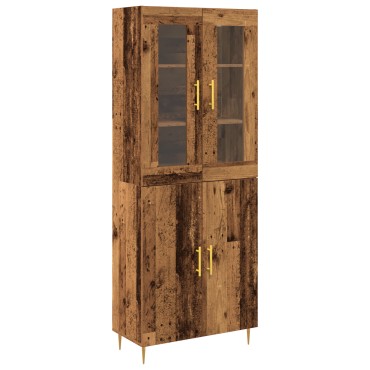 vidaXL Υψηλό Ντουλάπι Παλιού Ξύλου 69.5x34x180cm Μηχανικά Ξύλο 1 τεμ.