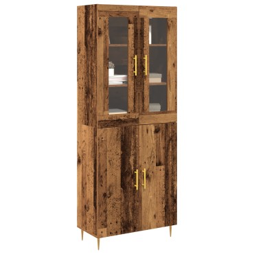 vidaXL Υψηλό Ντουλάπι Παλιού Ξύλου 69.5x34x180cm Μηχανικά Ξύλο 1 τεμ.