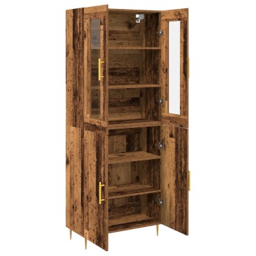 vidaXL Υψηλό Ντουλάπι Παλιού Ξύλου 69.5x34x180cm Μηχανικά Ξύλο 1 τεμ.