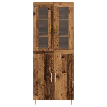 vidaXL Υψηλό Ντουλάπι Παλιού Ξύλου 69.5x34x180cm Μηχανικά Ξύλο 1 τεμ.