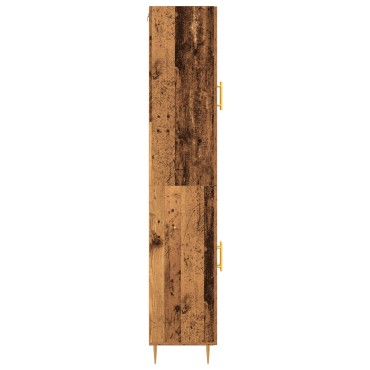 vidaXL Υψηλό Ντουλάπι Παλιού Ξύλου 69.5x34x180cm Μηχανικά Ξύλο 1 τεμ.
