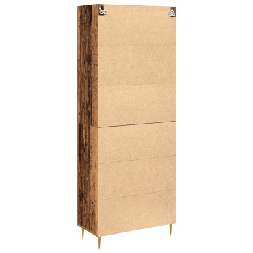 vidaXL Υψηλό Ντουλάπι Παλιού Ξύλου 69.5x34x180cm Μηχανικά Ξύλο 1 τεμ.