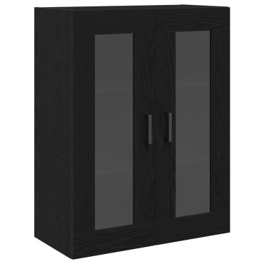 vidaXL Ψηλό Ντουλάπι Μαύρης Δρυός 69.5x34x180cm Μηχανισμένο Ξύλο 1 τεμ.