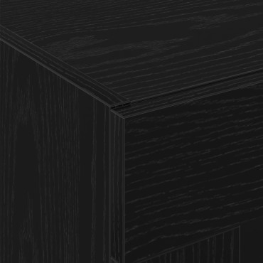 vidaXL Ψηλό Ντουλάπι Μαύρης Δρυός 69.5x34x180cm Μηχανισμένο Ξύλο 1 τεμ.