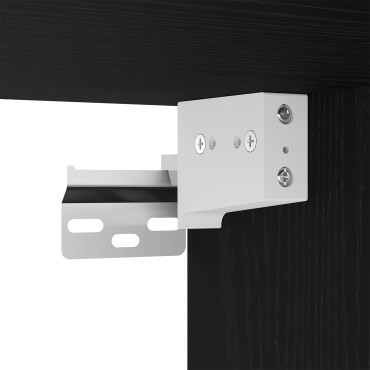 vidaXL Σετ 8 Μονάδων Τηλεόρασης με LED Μαύρη Δρυς Επεξεργασμένο Ξύλο