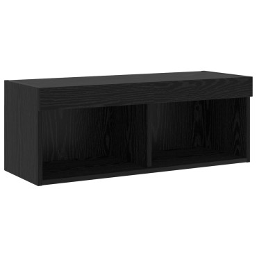 vidaXL Σετ 8 Μονάδων Τηλεόρασης με LED Μαύρη Δρυς Επεξεργασμένο Ξύλο
