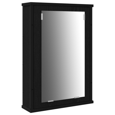 vidaXL Σετ Επίπλων Μπάνιου 3 τεμ. Μαύρη Οξυά 33x33x185,5 εκ