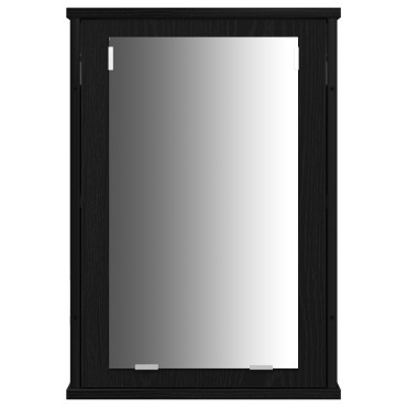 vidaXL Σετ Επίπλων Μπάνιου 3 τεμ. Μαύρη Οξυά 33x33x185,5 εκ