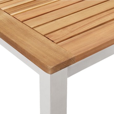 vidaXL 5 τεμαχίων σετ τραπεζαρίας κήπου από ξύλο teak