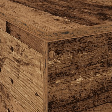 vidaXL Κρεβάτι Αποθήκευσης Παλιού Ξύλου 140x200 εκ.