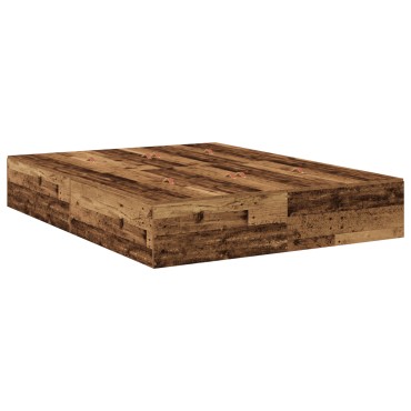 vidaXL Κρεβάτι Αποθήκευσης Παλιού Ξύλου 140x200 εκ.