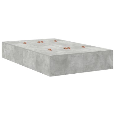 vidaXL Κρεβάτι Αποθήκευσης Σκυρόδεμα Γκρι 120x190 εκ