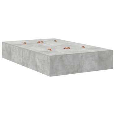 vidaXL Κρεβάτι Αποθήκευσης Σκυρόδεμα Γκρι 120x190 εκ