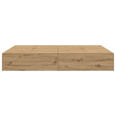 vidaXL Κρεβάτι Αποθήκευσης Ξύλου Artisan 135x190 εκ