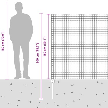 vidaXL Ευρωπαϊκός Φράχτης με 5 U Posts Πράσινος 1.5x10 μ Χάλυβα