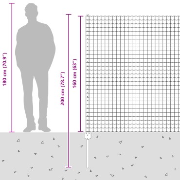 vidaXL Φράχτης με 5 U Posts Πράσινος 1.6x10 μ Χάλυβας