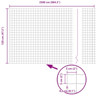 vidaXL Ευρωπαικός Φράκτης με 11 Πόδια Πράσινο 1,2x25 μ Χάλυβας
