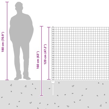 vidaXL Ευρωπαικός Φράκτης με 11 Πόδια Πράσινο 1,2x25 μ Χάλυβας