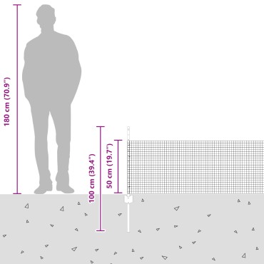 vidaXL Γαλβανισμένος Φράκτης με 5 Πάνελ 0.5x100 μ Χάλυβας