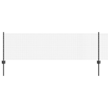 vidaXL Φράκτης Welded Wire με 11 U Posts Γκρι 0.6x25 μ Ατσάλι
